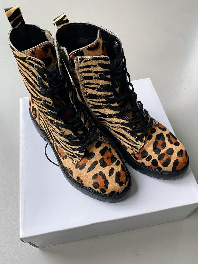 Steve Madden Grid Animal Multi veterboots, maat 38, NIEUWST, Overige kleuren, Lage of Enkellaarzen, Steve Madden, Nieuw