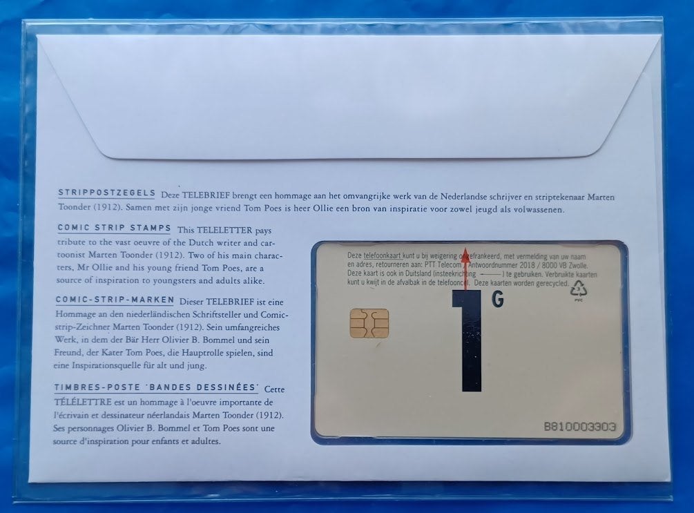 Telebrief 7 Olivier B. Bommel - 1996, Verzamelen, Telefoonkaarten, Verzenden, Nederland