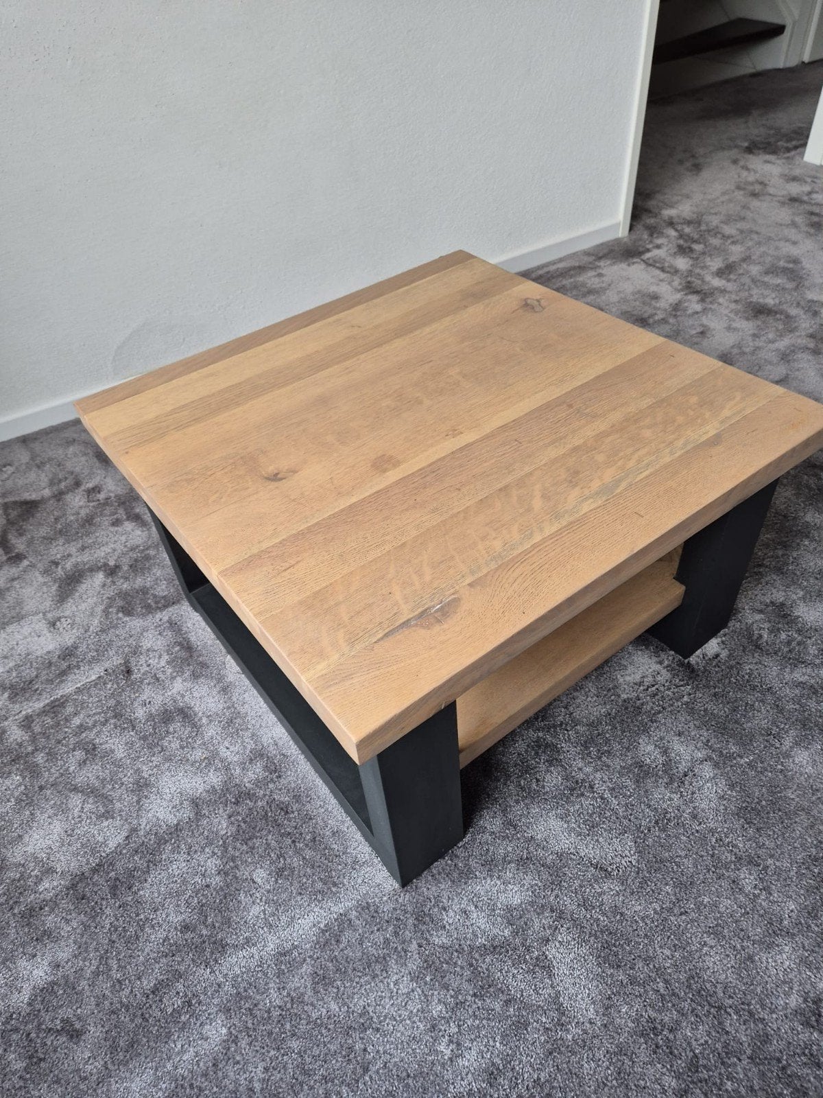 Salontafel Verato eikenhout 70x70 cm naturel grey, Huis en Inrichting, Tafels | Salontafels, Ophalen, Gebruikt, 50 tot 100 cm