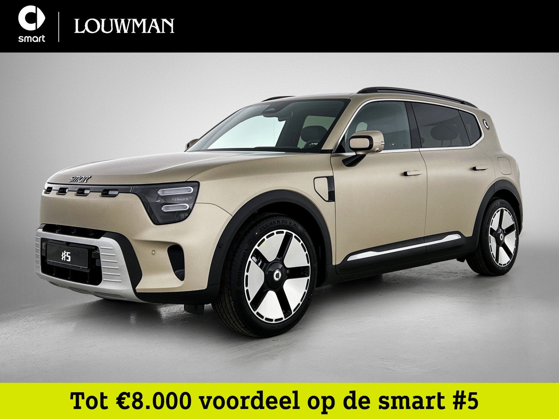 Smart #5 Premium 100 kWh | Duoleer | Adapt. cruise control |, Auto's, Smart, Automaat, Achterwielaandrijving, 2260 kg, Beige