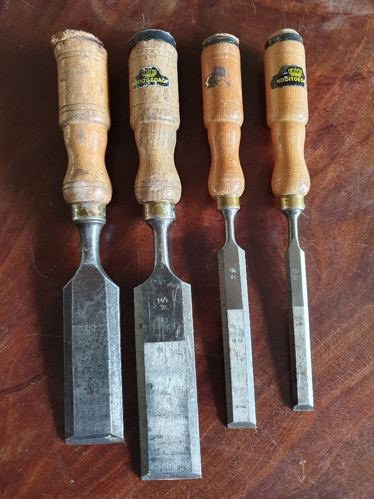 Nooitgedacht beitels 4 stuks, Ophalen of Verzenden, Gebruikt, Beitel, Nooitgedacht