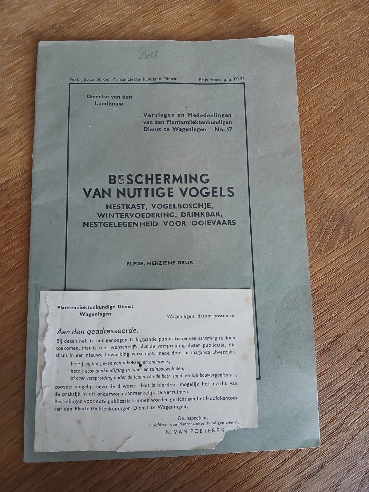 Bescherming van Nuttige Vogels (1945), Ophalen of Verzenden, Gelezen, Vogels