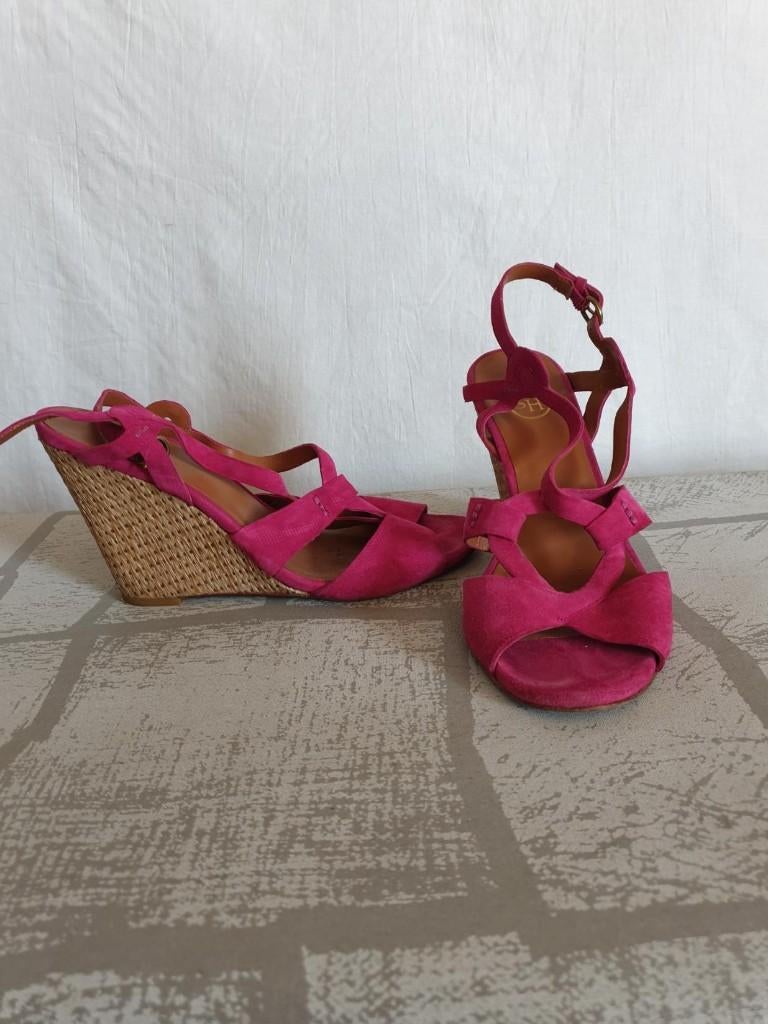 Gave pink kleurige sandalen met sleehak, Mt 38. Merk ASH, Kleding | Dames, Schoenen, ., Zo goed als nieuw, ., Roze
