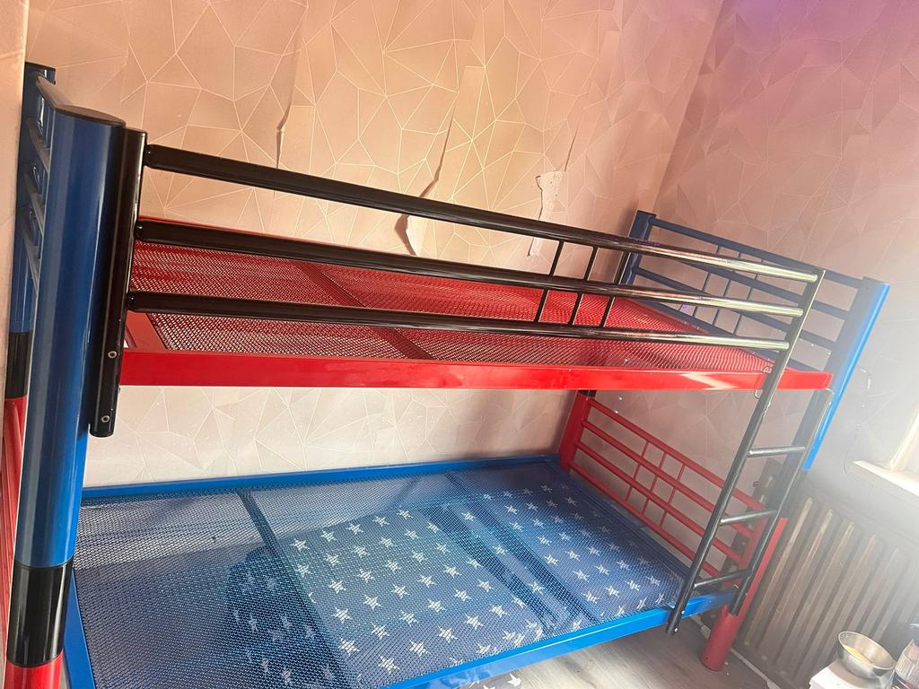 Stapelbed, Huis en Inrichting, Slaapkamer | Stapelbedden en Hoogslapers, Ophalen, 90 cm, 160 tot 180 cm, Tweepersoons