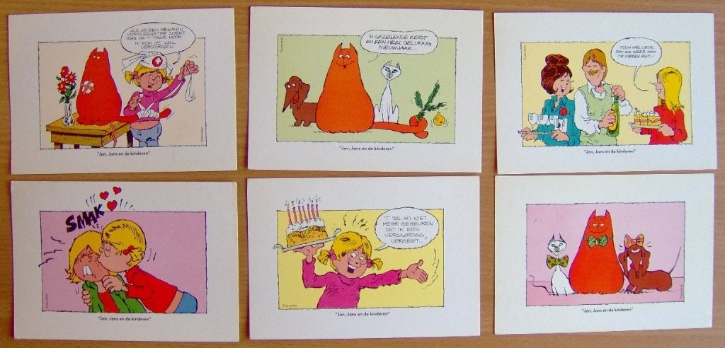 Voor het kind - Serie - Jan Jans en de kinderen - 1987, Verzamelen, Ansichtkaarten | Themakaarten, Ophalen of Verzenden, 1980 tot heden