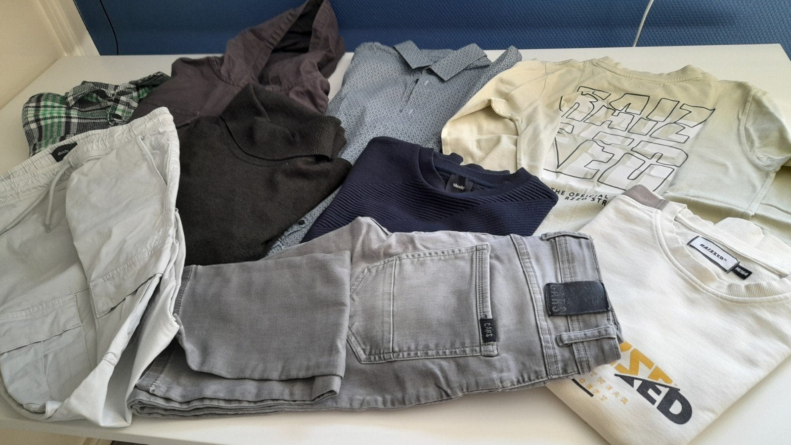 9 stuks kleding maat 158 164 jongen. O.a. Raizzed en Shoeby, Ophalen of Verzenden, Zo goed als nieuw, Maat 164