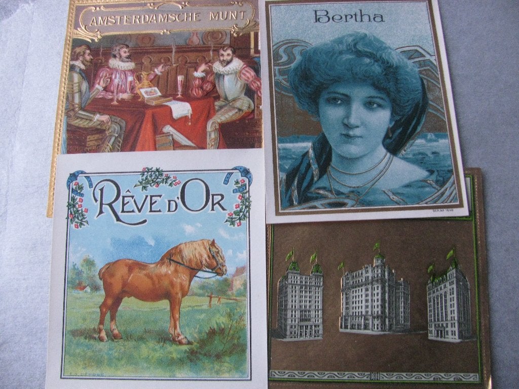 4 X Sigaren Kist Merk - o.a Amsterdamsche Munt, Verzenden, Gebruikt, Overige typen