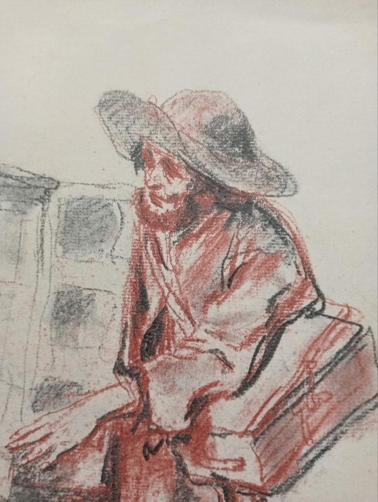Antoine Watteau offset prent figuur, Antiek en Kunst, Ophalen of Verzenden