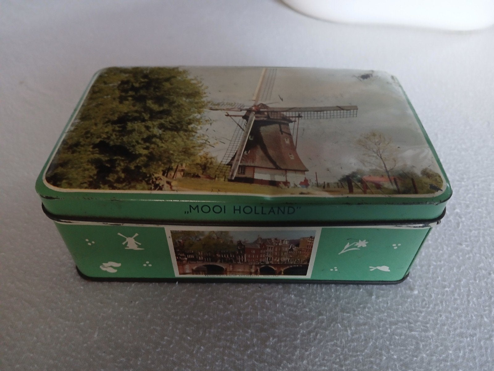 Vintage verblifa blik, Verzamelen, Ophalen of Verzenden, Gebruikt, Overige, Overige merken