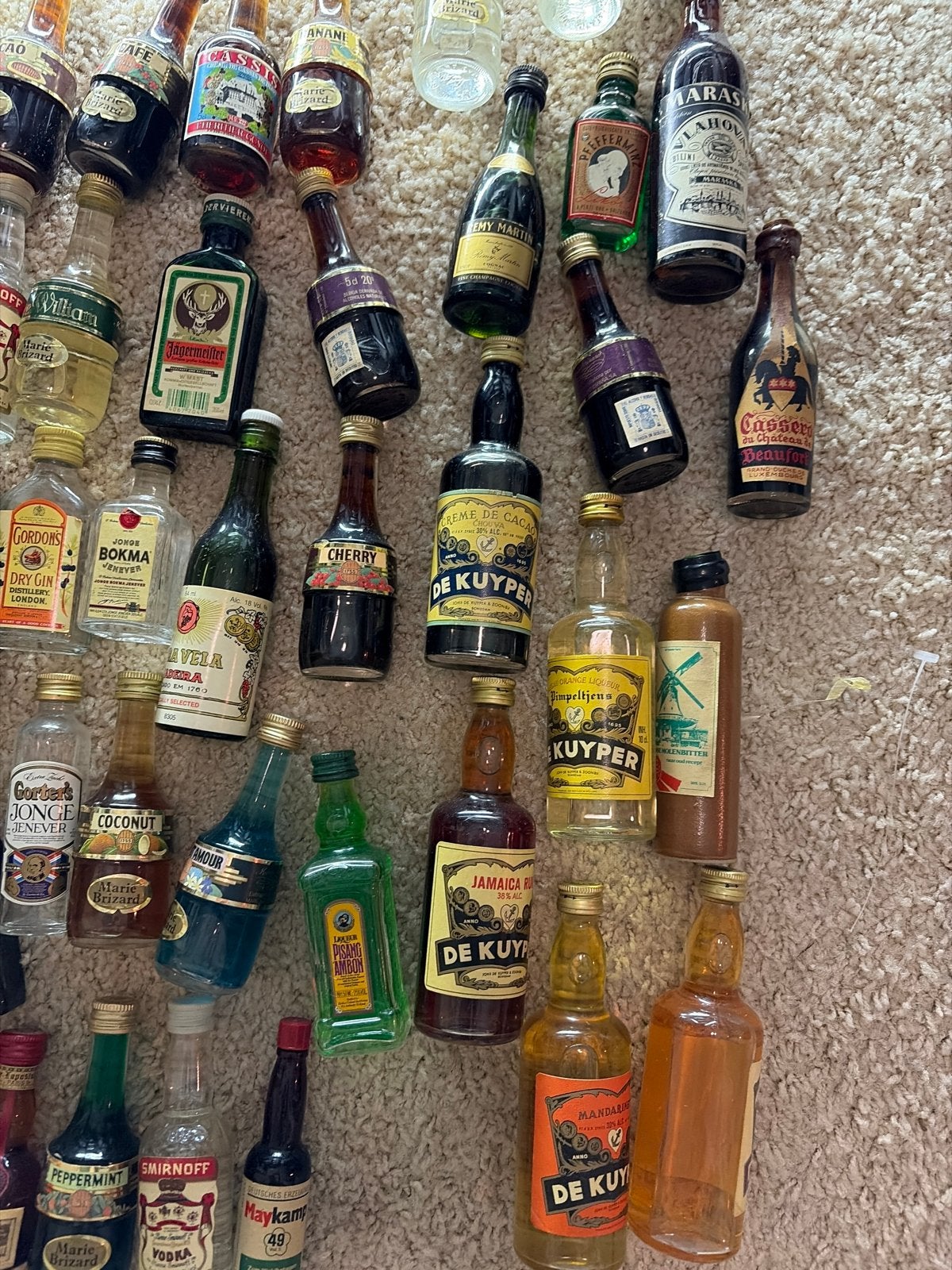 Grote collectie mini drankflesjes - De Kuyper, Bols, etc., Ophalen, Gebruikt