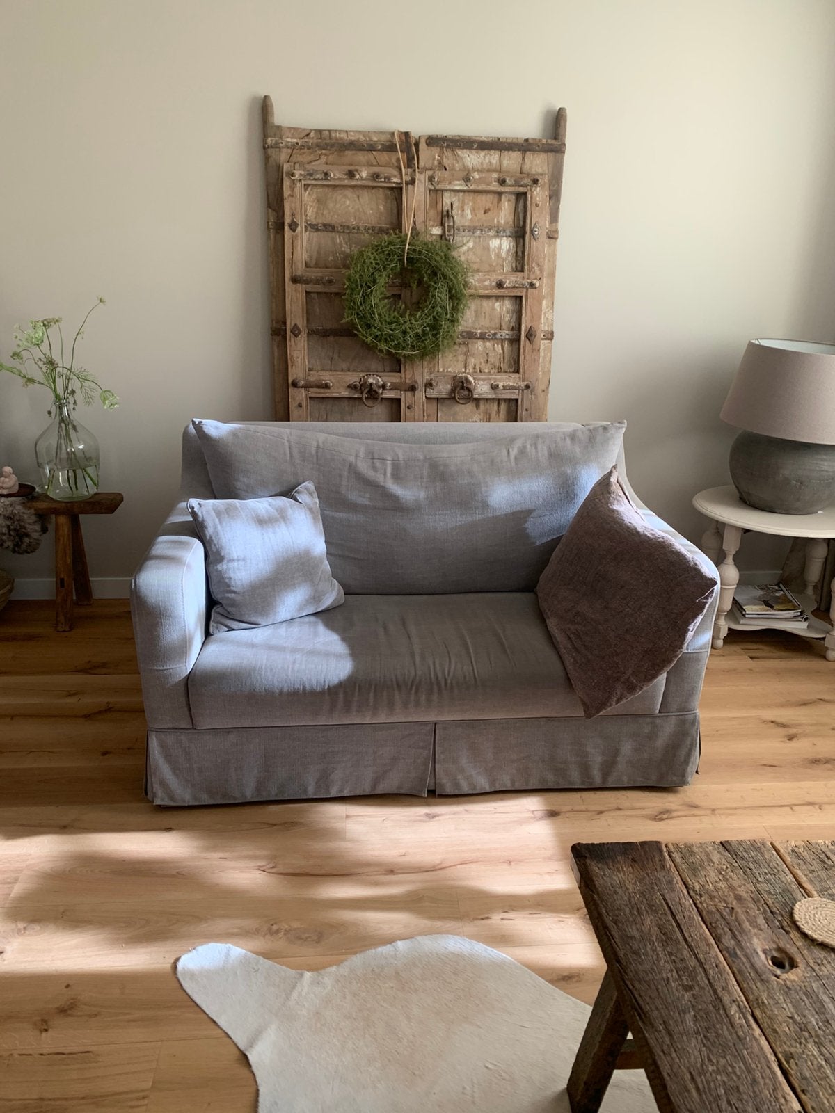 2 Hofzz styl banken taupe kiss, Ophalen, Zo goed als nieuw, 75 tot 100 cm, Stof