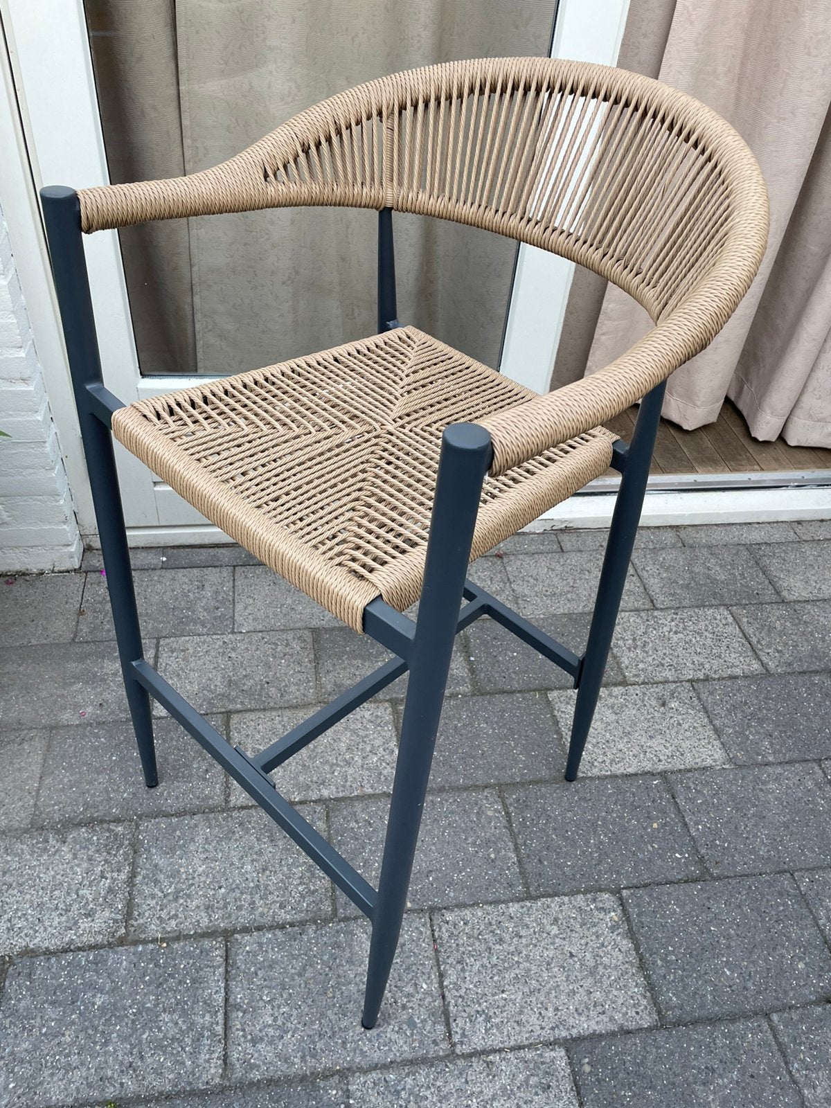 2 Nieuwe Barstoel binnen buiten Barkruk diningkruk Tuinstoel, Huis en Inrichting, 2 krukken, Ophalen, Nieuw, Met voetsteun