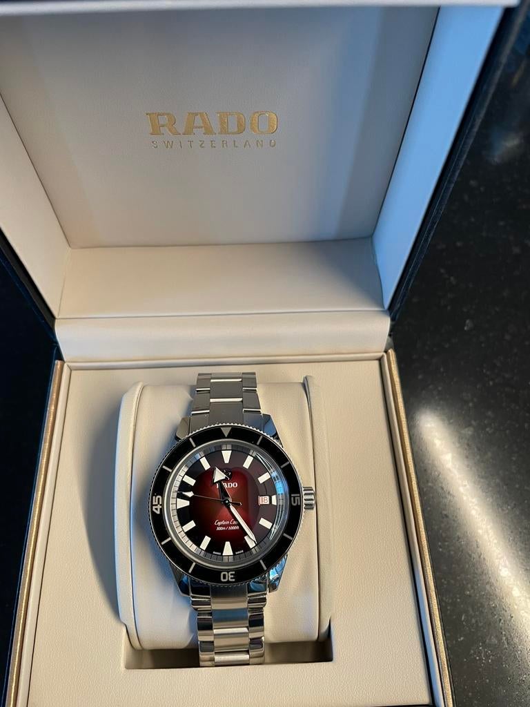 Nu of nooit! Z.g.a.n. mooie Rado Captain Cook horloge, Staal, Staal, Polshorloge, Zo goed als nieuw