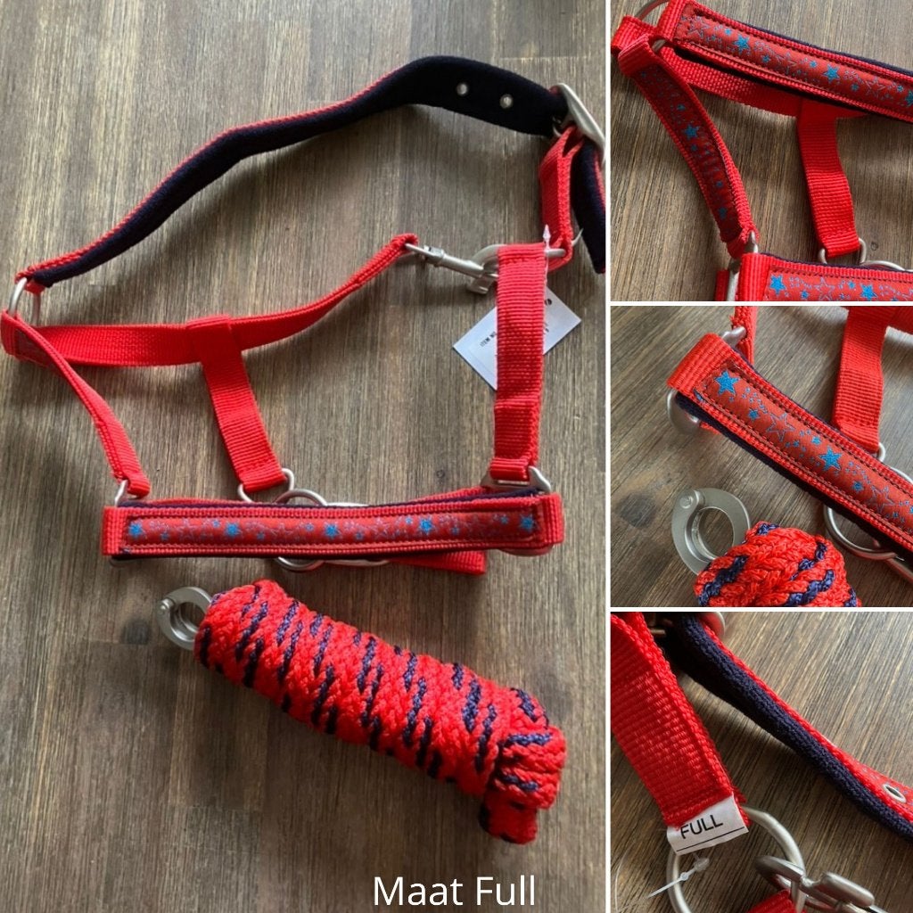 Halster + touw - rood maat full, Ophalen of Verzenden, Nieuw
