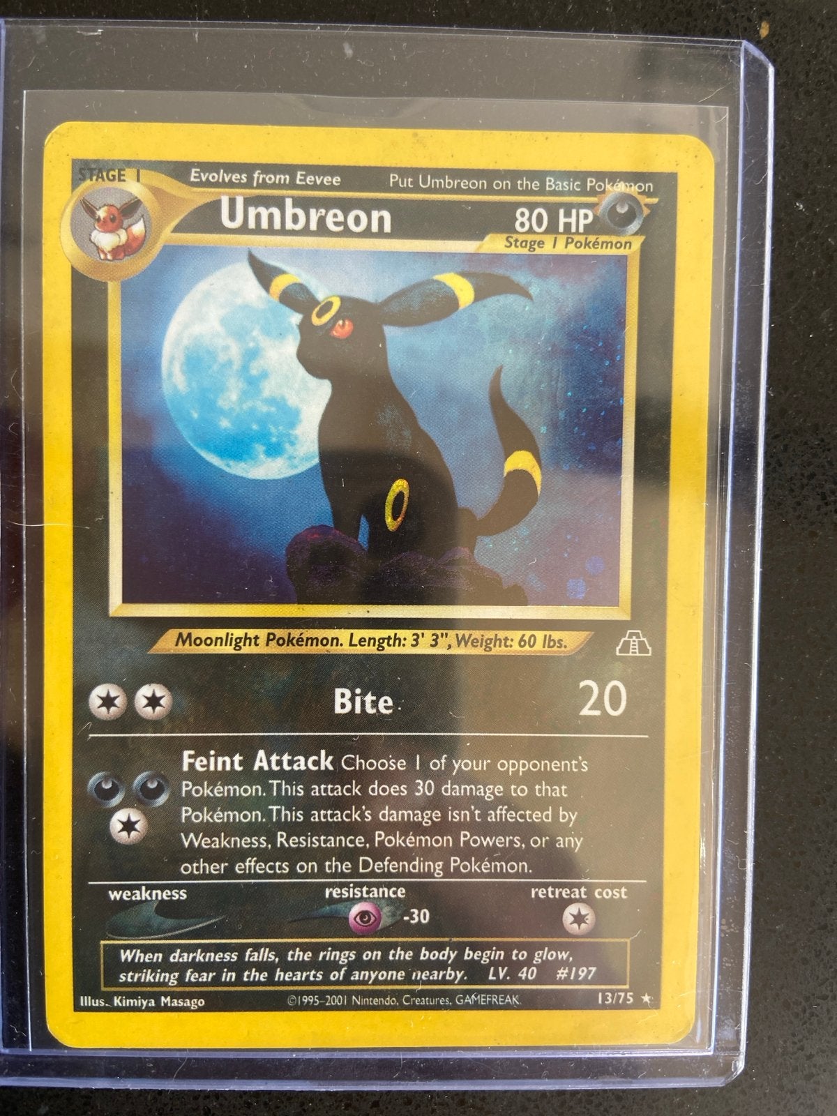 Umbreon 13/75 Neo Discovery - Pokémon kaart, Ophalen, Gebruikt, Losse kaart