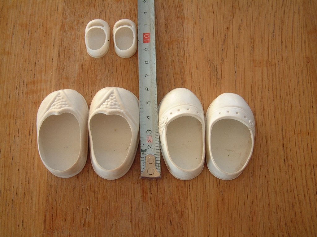 3 paar oude poppenschoentjes poppen schoentjes, Ophalen of Verzenden, Gebruikt, Overige typen