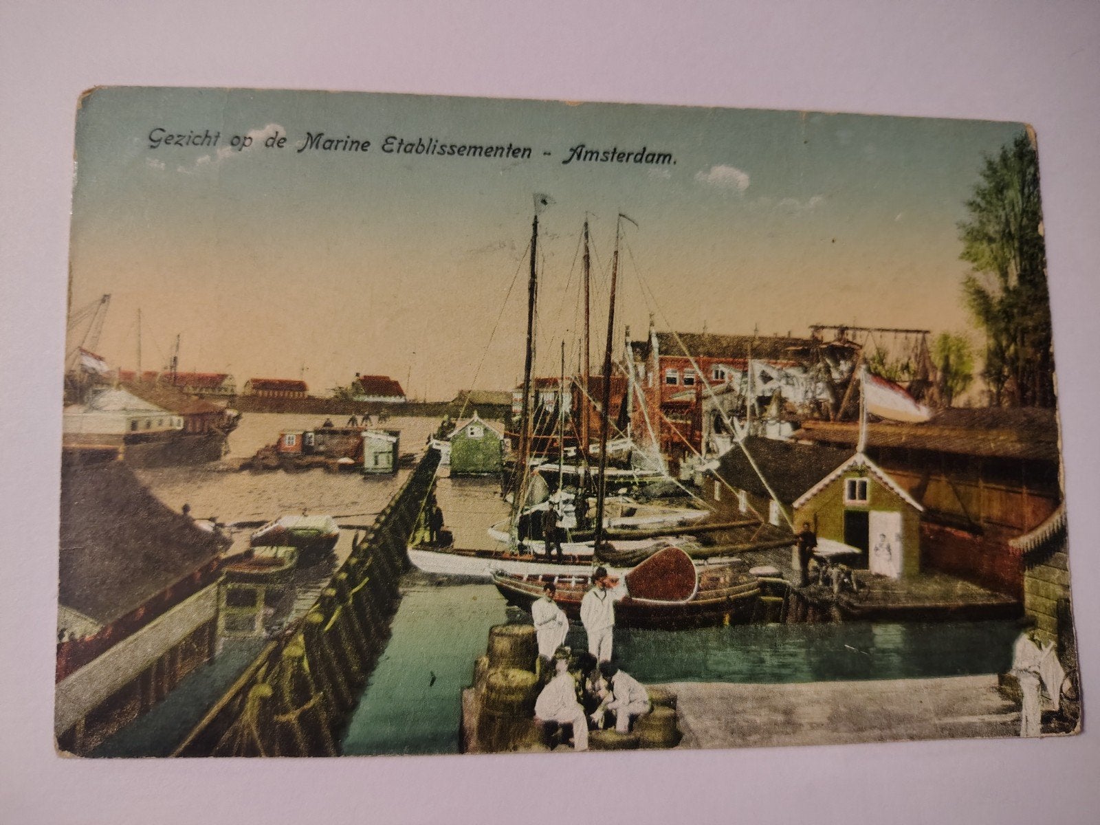 Amsterdam Gezicht op de Marine Etablissementen, Ophalen of Verzenden, 1940 tot 1960, Noord-Holland