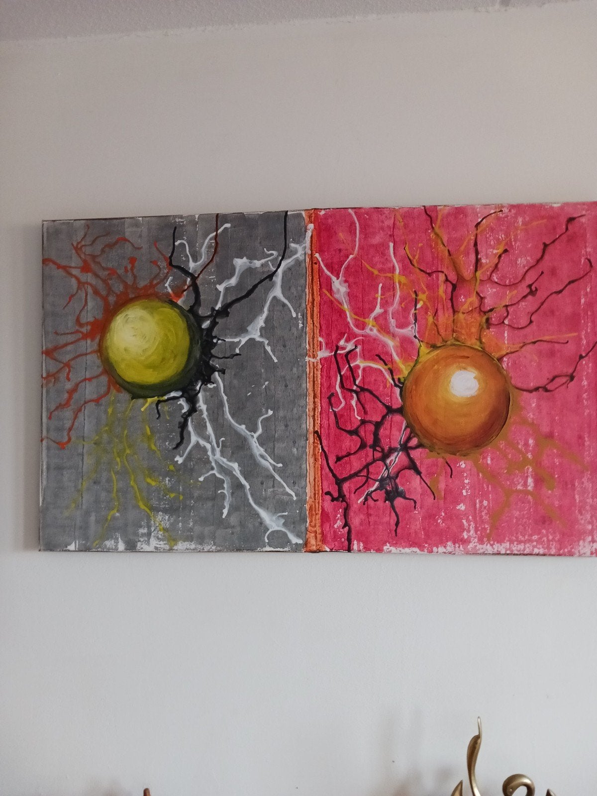 Abstract schilderij, Ophalen