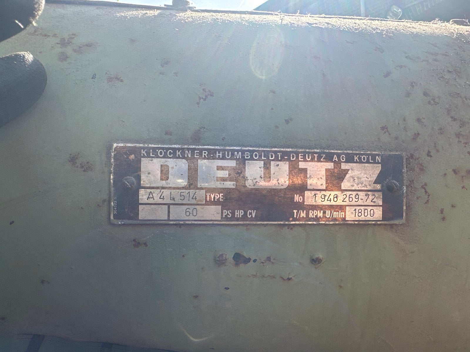 Deutz A4L514 Motor - 60 PK, 1800 RPM, Auto-onderdelen, Ophalen, Gebruikt