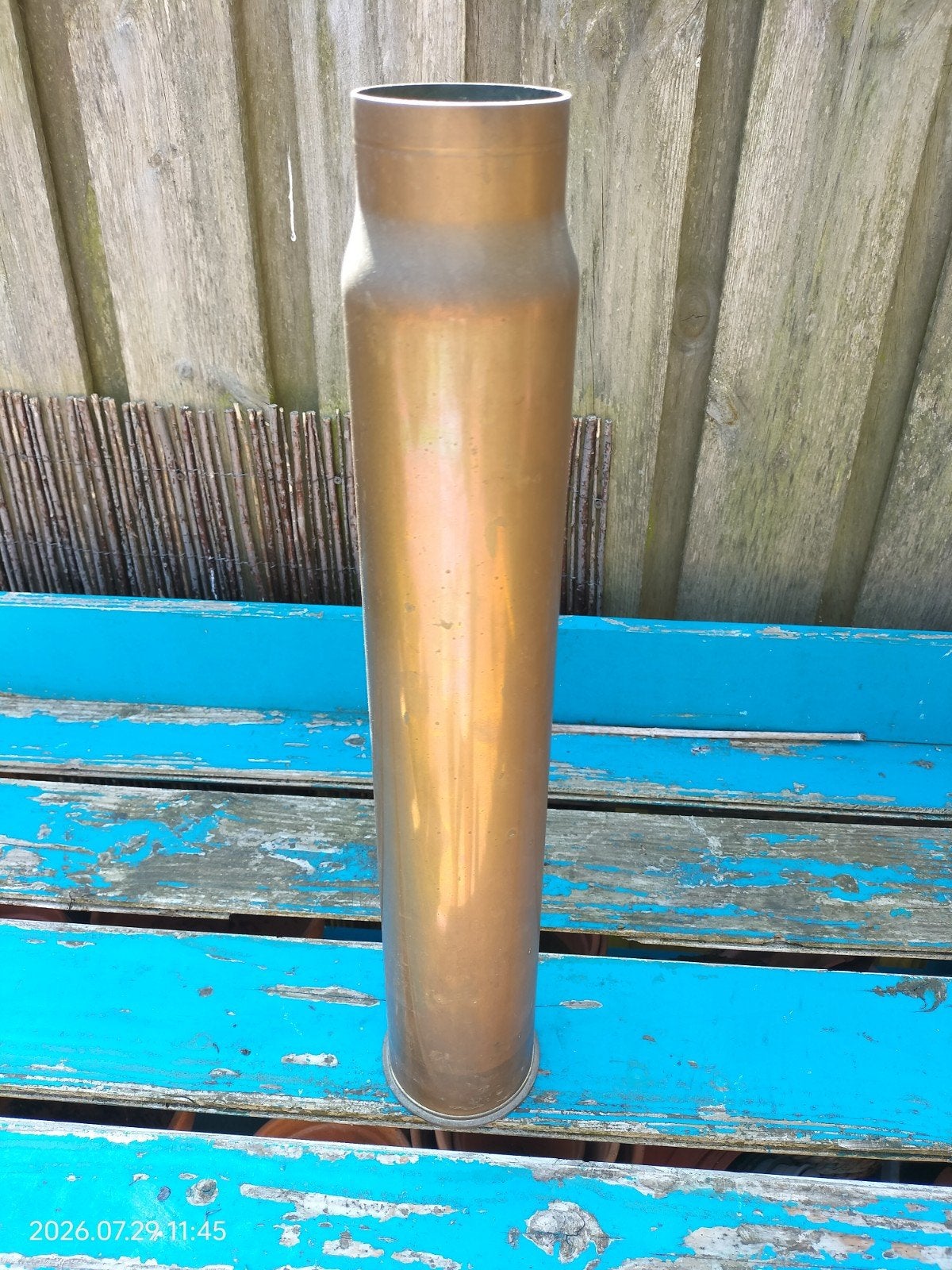 Grote messing artillerie granaathuls 7.6cm, Ophalen, Marine, Overige gebieden, Hulzen of Bodemvondsten