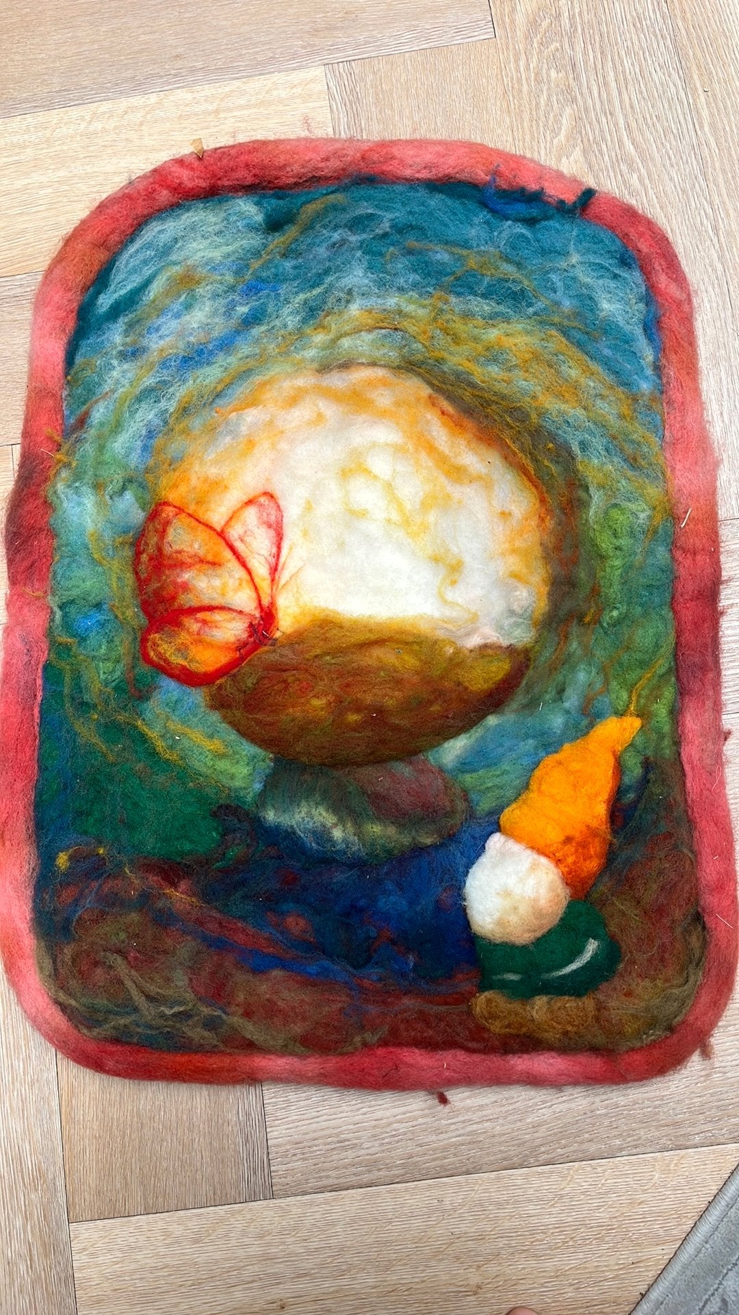 Wol schilderij, Ophalen of Verzenden