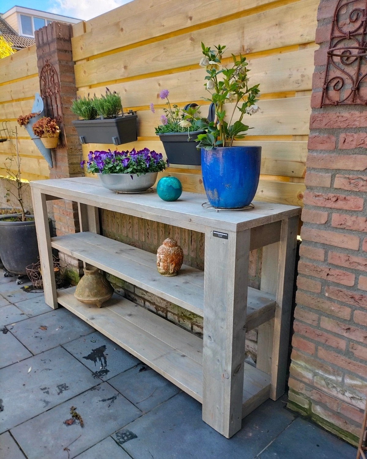 oppottafels en sidetables van steigerhout, Ophalen, Nieuw