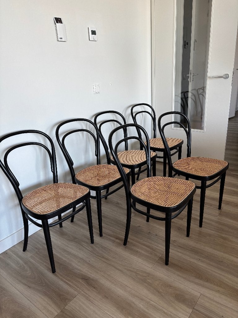 Thonet stoelen zestal gebruikt, Ophalen, Gebruikt, Zwart, Thonet