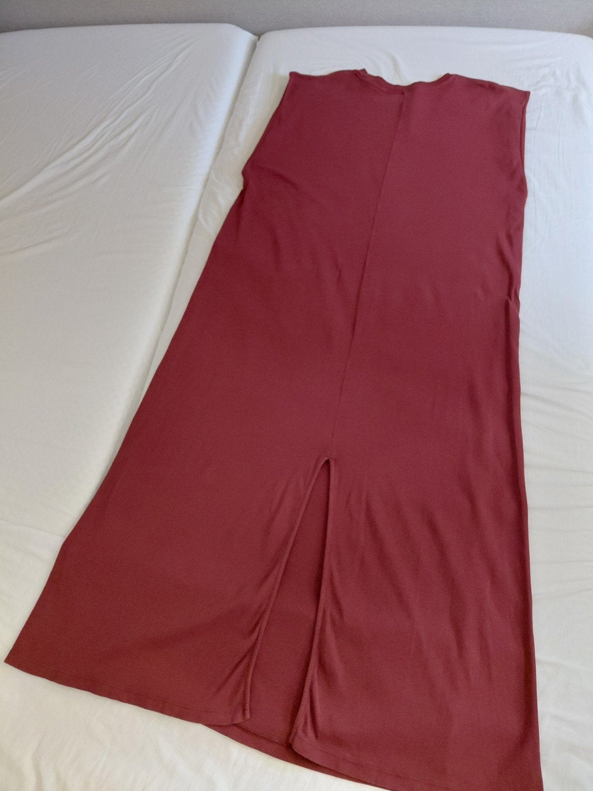 jurk met split aan de achterkant, Ophalen of Verzenden, Zo goed als nieuw, Maat 46/48 (XL) of groter, Bruin