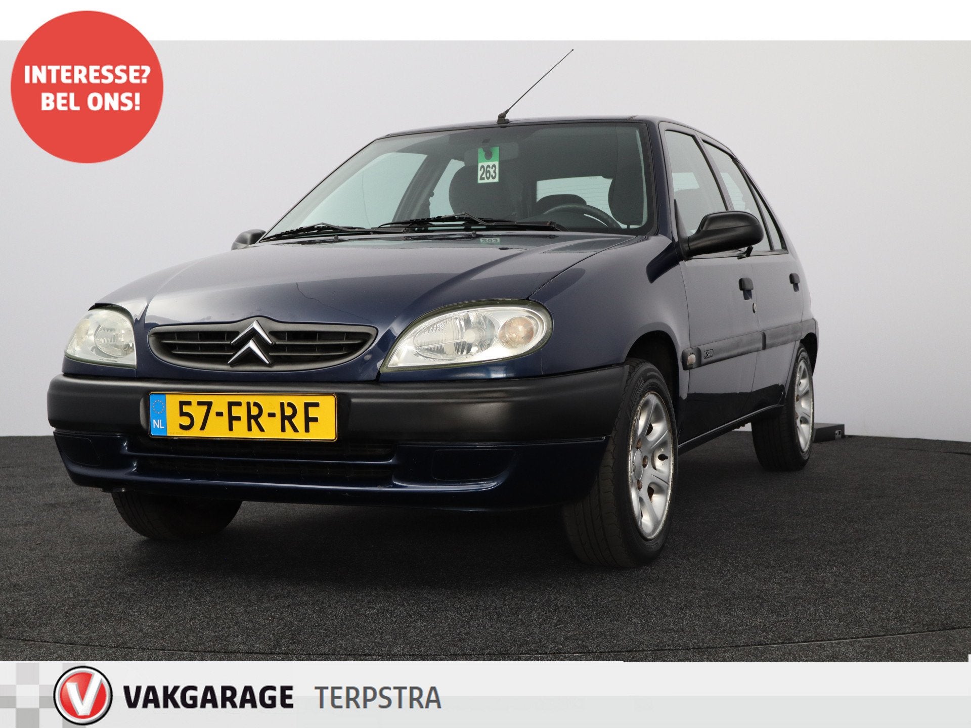 Citroën Saxo 1.4i SX /AUTOMAAT! /D-Riem Verv. 79.000KM! /10, Auto's, Oldtimers, Stof, 1360 cc, Citroën, Blauw