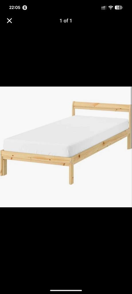 Ikea bed IKEA bed frame without Luroy 90*200, Modern minimalistisch, 90 cm, Ophalen of Verzenden, Zo goed als nieuw