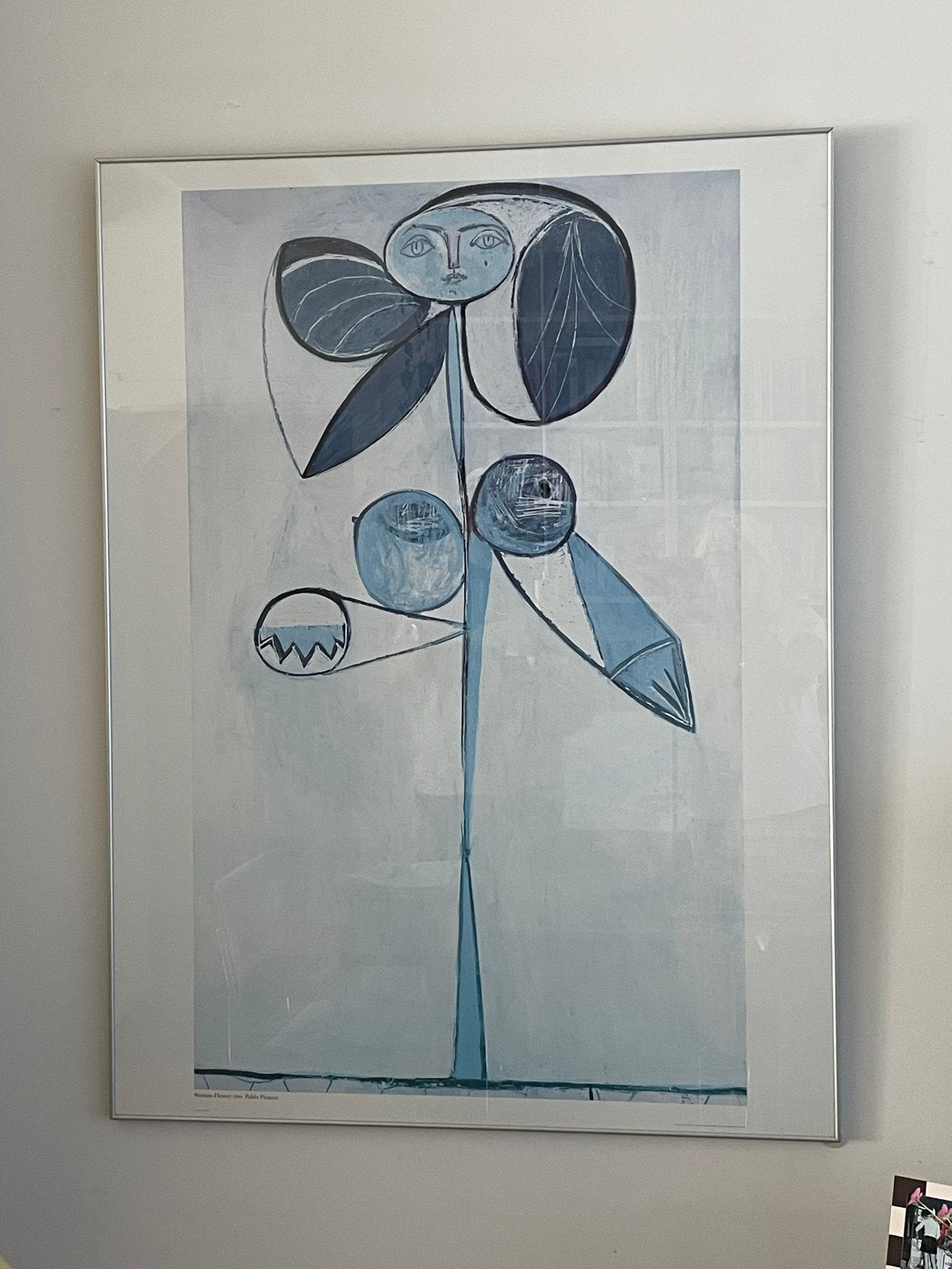 Flower women /Picasso / Ikea, Antiek en Kunst, Kunst | Schilderijen | Modern, Ophalen, Abstract, Ingelijst, Glas