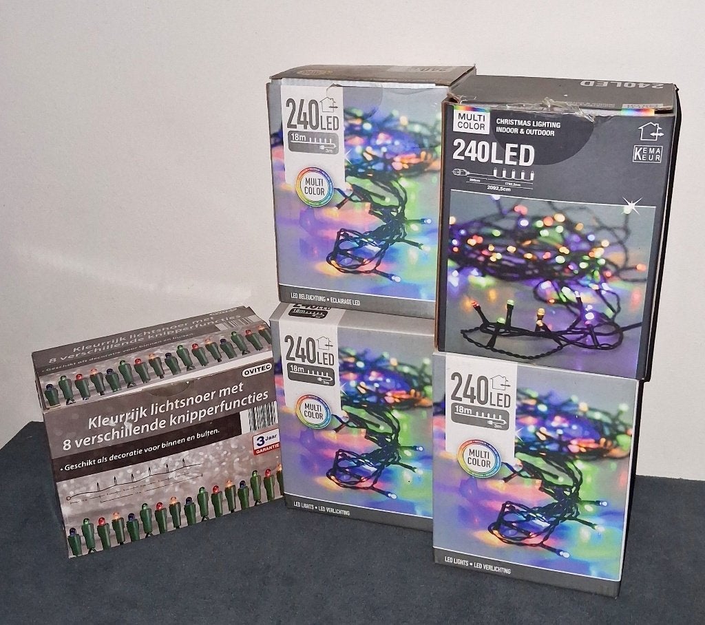 5 Dozen Nieuwe Gekleurde Lampjes. Kersversiering, Ophalen of Verzenden, Nieuw