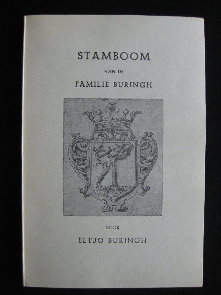 Genealogie. E. Buringh, Stamboom van de familie Buringh., Ophalen of Verzenden, Gelezen