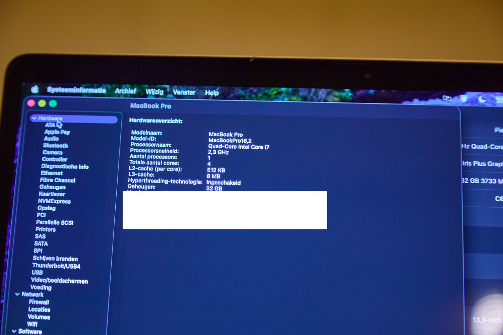 Foto 13 van Macbook pro 13 inch i7 32gb ram 512gb ssd 4 thunderbolt