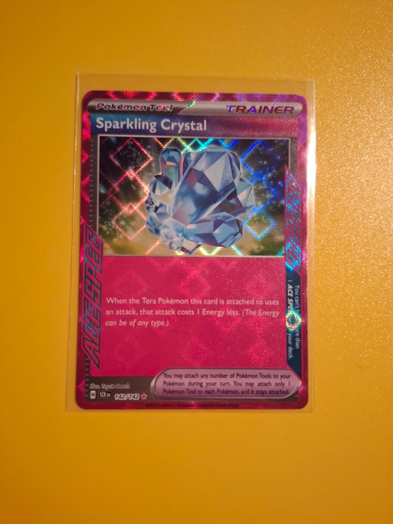 Sparkling crystal, Pokemon, 142/142, Verzenden, Zo goed als nieuw, Losse kaart, Foil