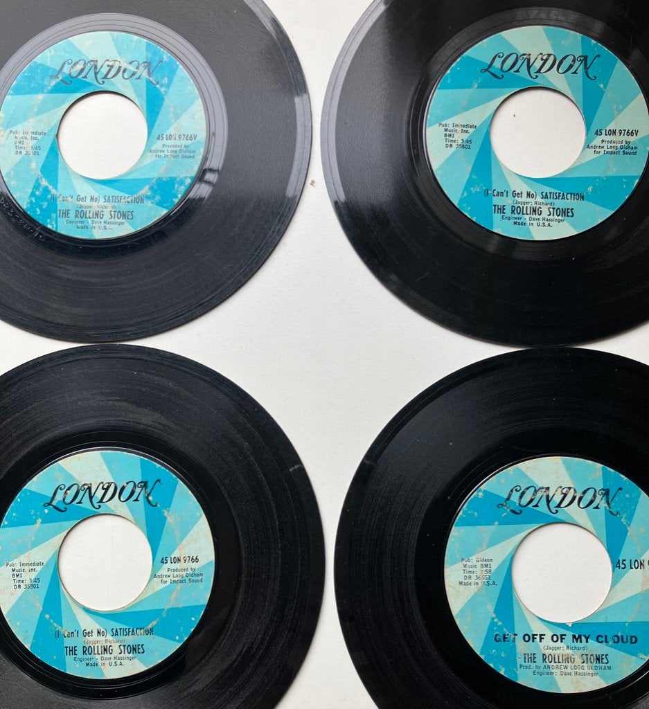 US15 Rolling Stones 16 USA blue swirl Jukebox singles €25, Gebruikt, Originele persing, 7 inch, Ophalen of Verzenden