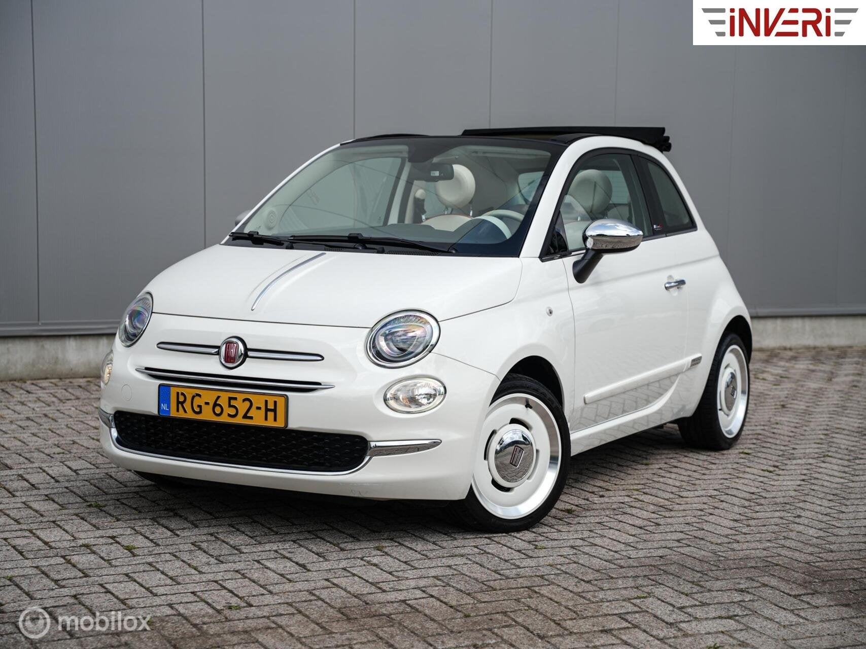 Fiat 500c 0.9 TwinAir Turbo Anniversario | NL Auto | Uniek!, Stof, Gebruikt, Wit, Origineel Nederlands