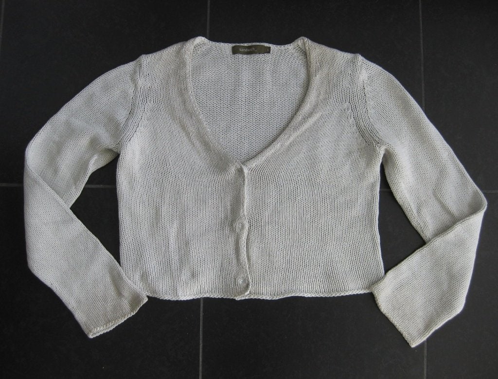 Sandwich naturel vest, katoen, maat L, 40, Maat 38/40 (M), Beige, Ophalen of Verzenden, Zo goed als nieuw