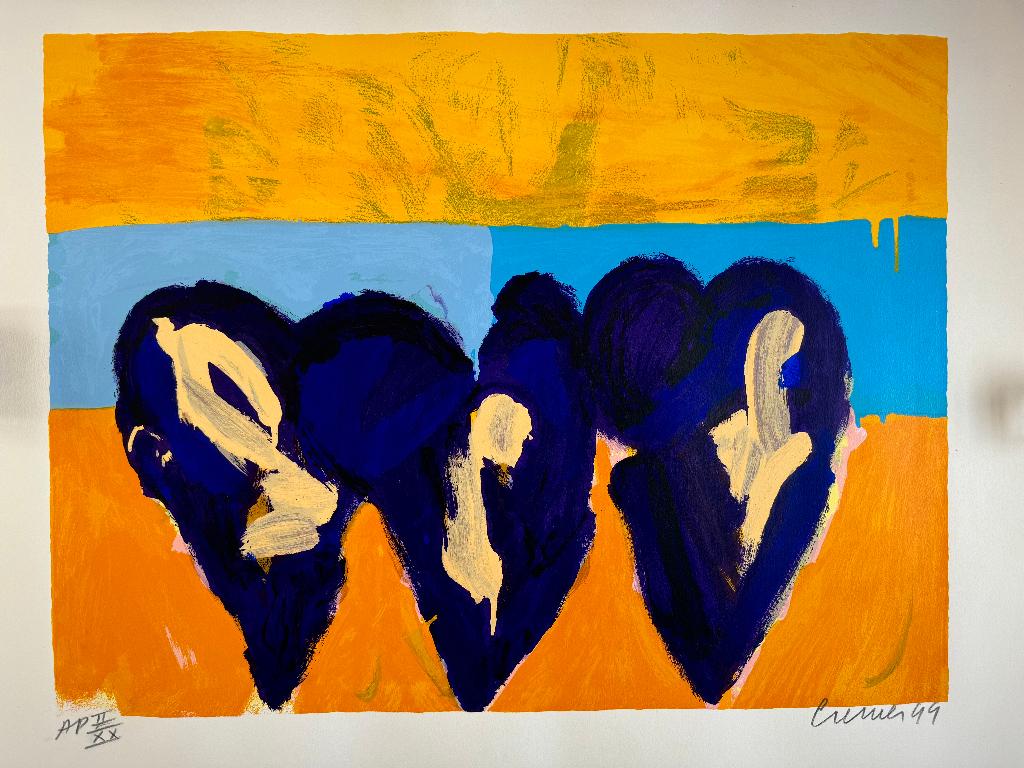 jan cremer, tulpen 90, litho AP XX, kunst,, Ophalen