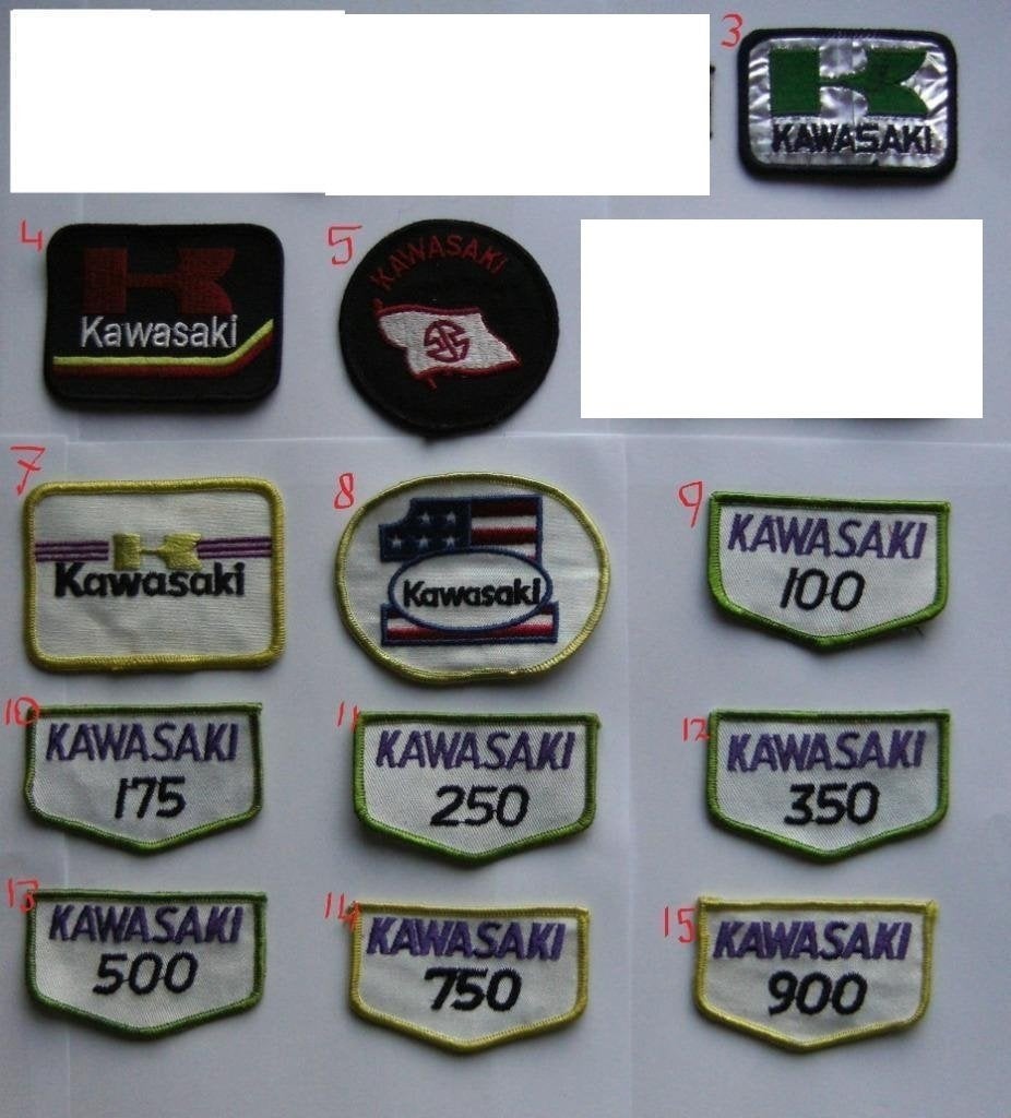 kawasaki vintage opnaai emblemen patch badge, Ophalen of Verzenden, Nieuw, Motoren
