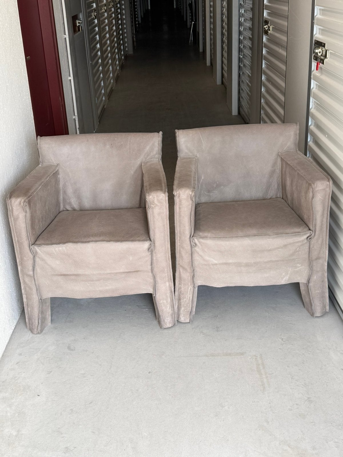 Baxter Summer Arms Chair van designer Paola Navone, 6 stuks, Ophalen, Minder dan 75 cm, Leer, Zo goed als nieuw