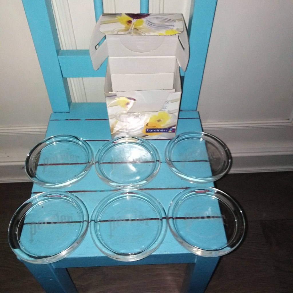 Onderzetters Perrier 6 stuks luminarc, Ophalen, Glasonderzetter, Zo goed als nieuw, Glas