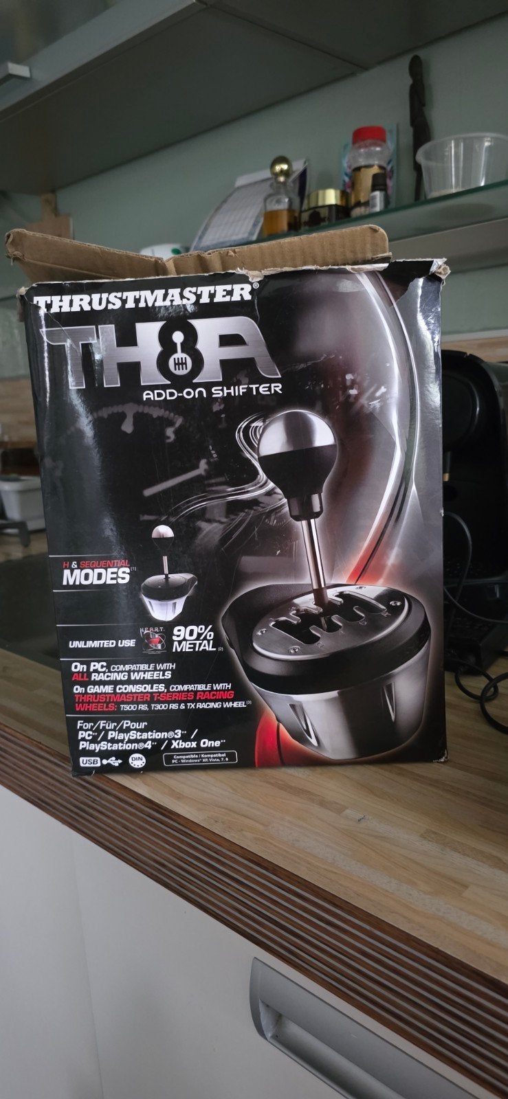 Thrustmaster TH8A, Ophalen, Zo goed als nieuw, Stuur of Pedalen