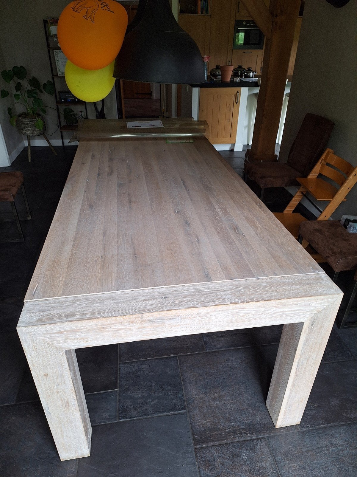 Lucano eettafel - Robuust en stijlvol, Huis en Inrichting, Ophalen, Eikenhout, 200 cm of meer, 50 tot 100 cm