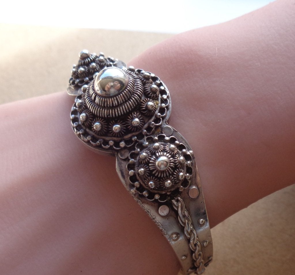 antiek zilveren Zeeuwse knoop armband [952], Verzenden, Zilver, Armband