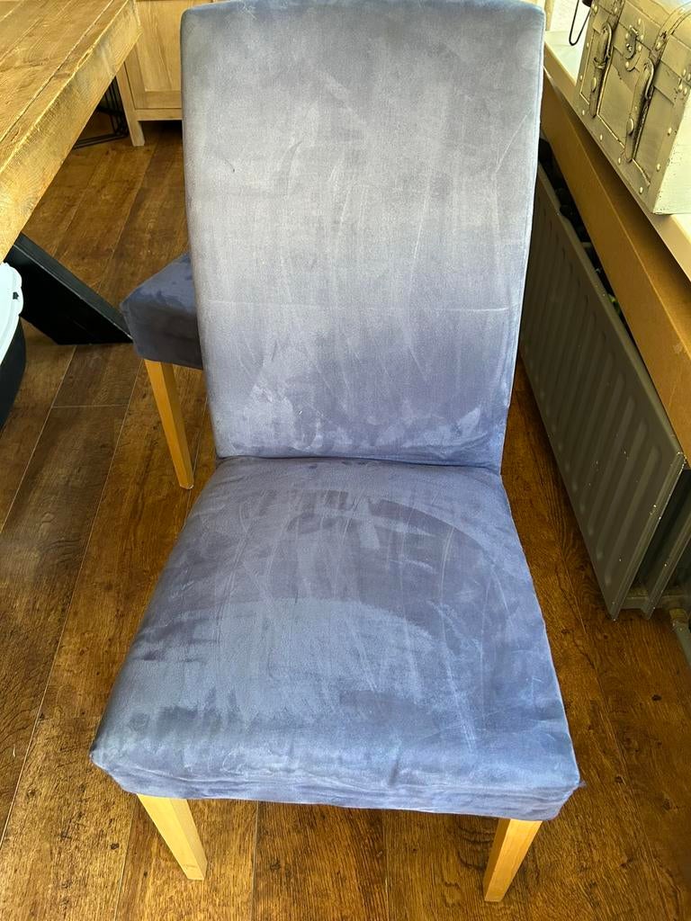 Te koop!! Stoelen, Huis en Inrichting, Stoelen, Blauw, Zo goed als nieuw, Vier, Stof