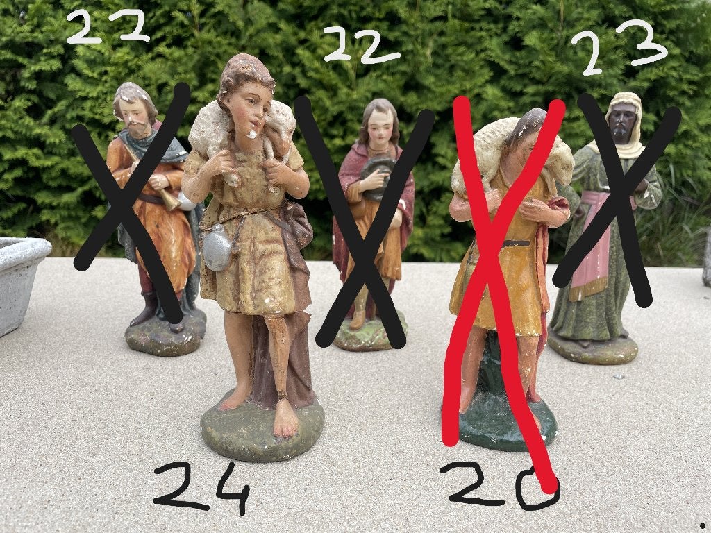 Koopje diverse kerstbeelden per stuk €5.-, Diversen, Kerst, Verzenden, Gebruikt