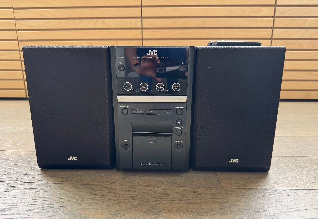JVC UX-GP5 micro hifi-set met speakers en afstandsbediening, Audio, Tv en Foto, Stereo-sets, Ophalen, Gebruikt, JVC, Tuner of Radio