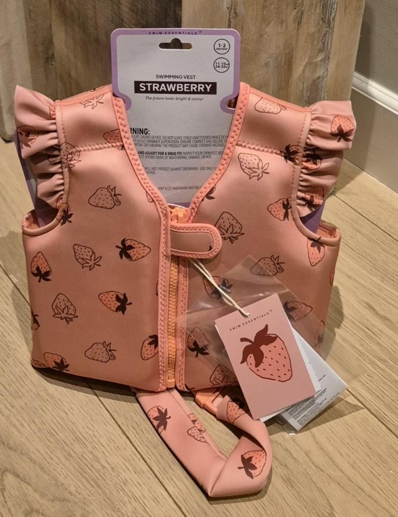 Zwemvest Roze Aardbeien 1-2 jaar (11-15 kg), Kinderen en Baby's, Kinderkleding | Kinder-zwemkleding, One size, Nieuw, Zwem-accessoire