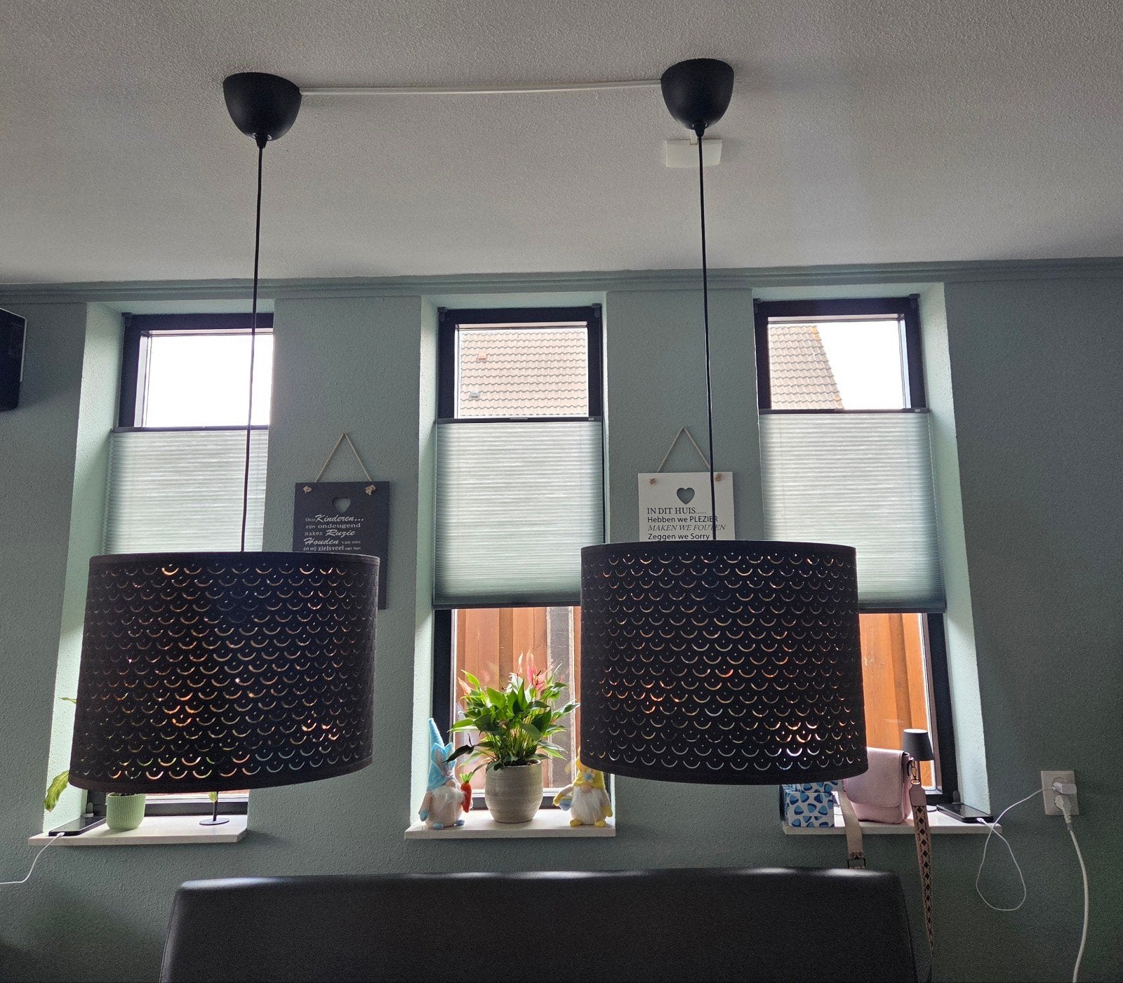 2 lampenkappen Ikea Nymo, Ophalen of Verzenden, Zo goed als nieuw, Minder dan 50 cm